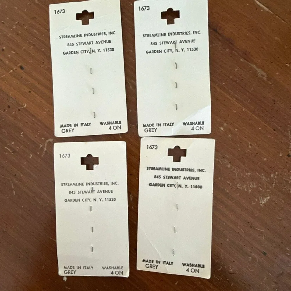 Vintage Streamline Gray Buttons Made in Italy | 16 Total | Size 16 (3/8”) | New
